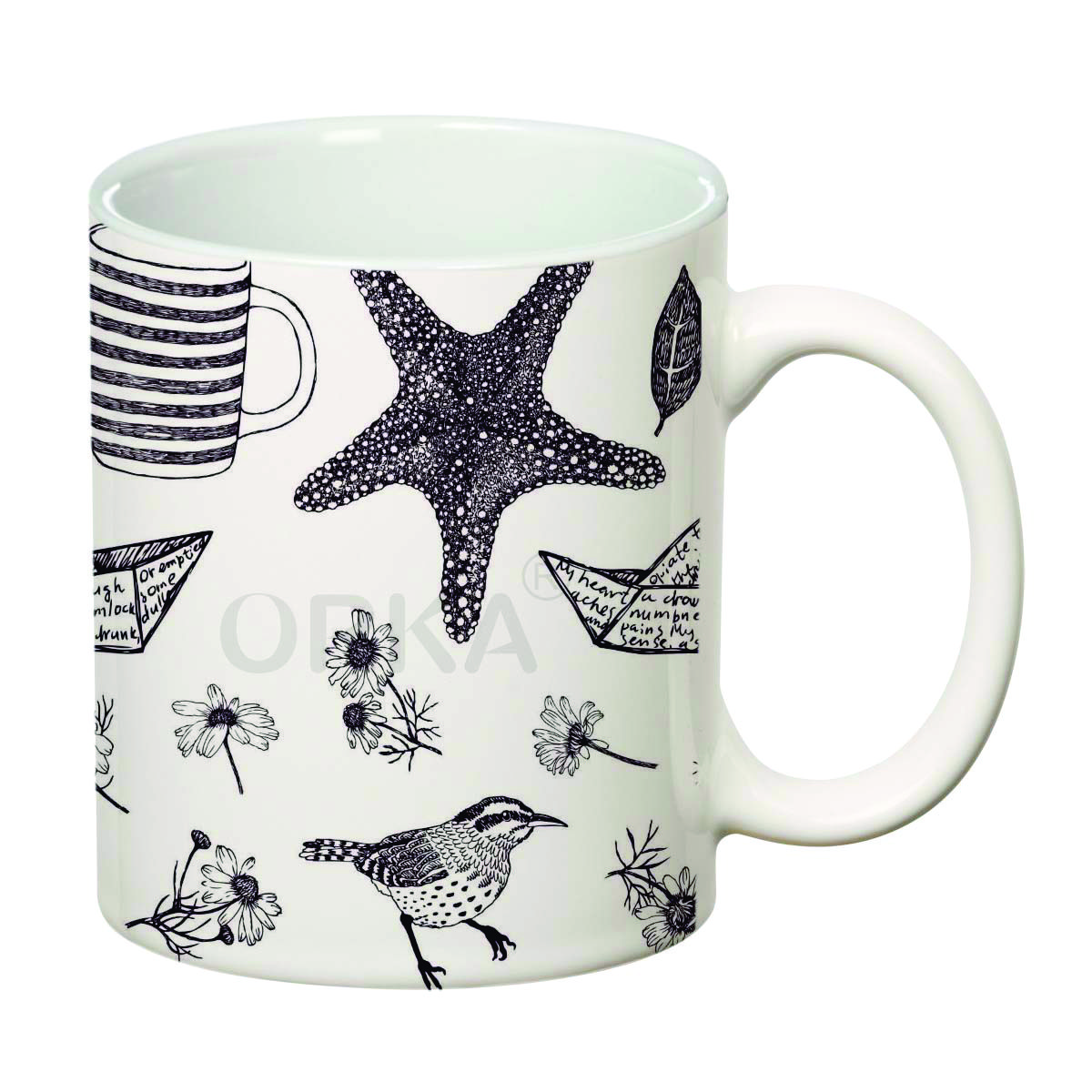 ORKA Coffee Mug (bird )Theme 11 Oz   