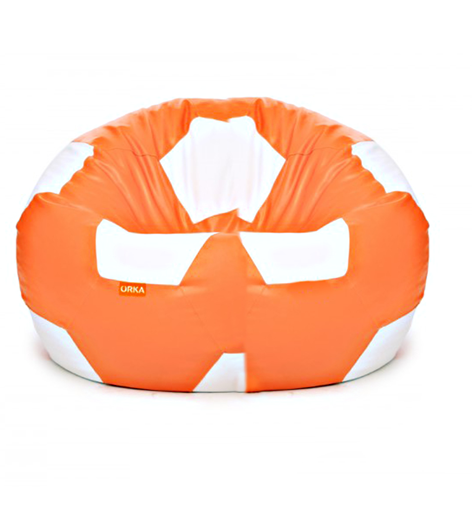 ORKA Classic Orange White Football Sports Bean Bag  