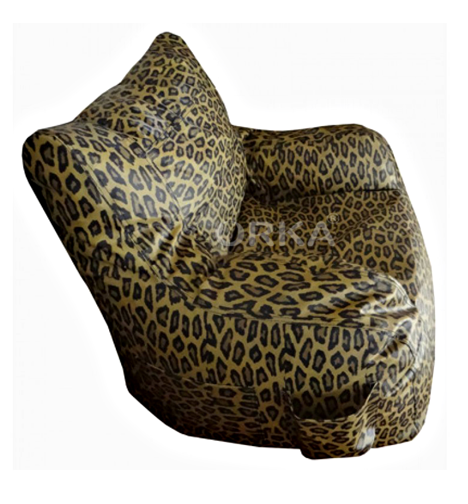 Orka Digital Printed Bean Bag Arm Chair Leopard Theme  