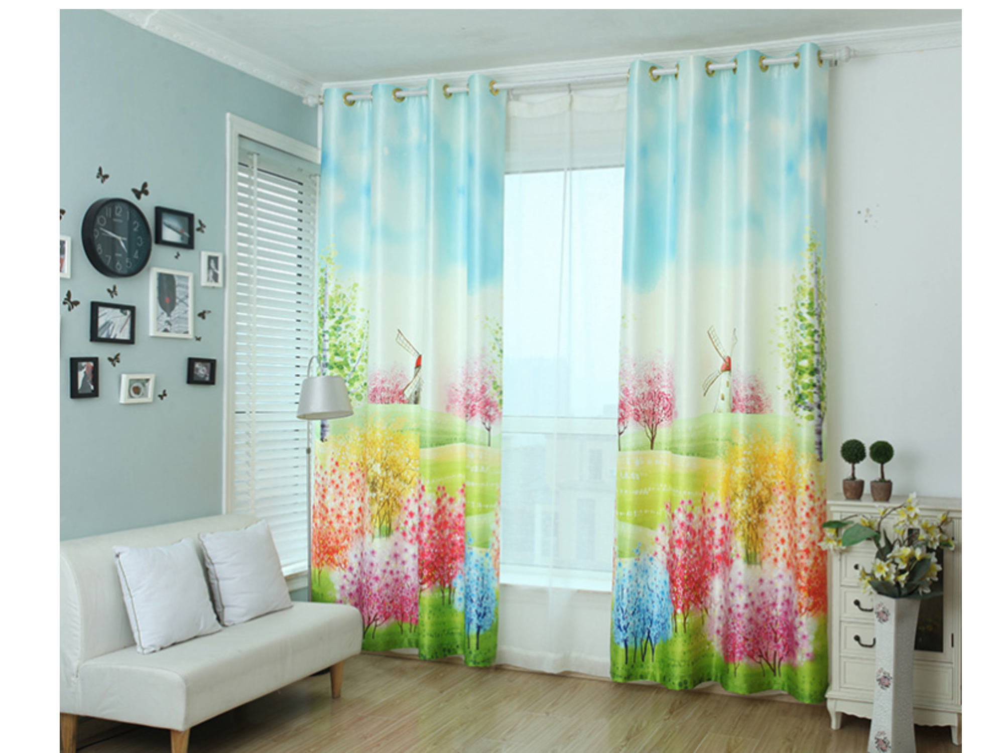 ORKA Tree Design Digital Printed Door Curtain  