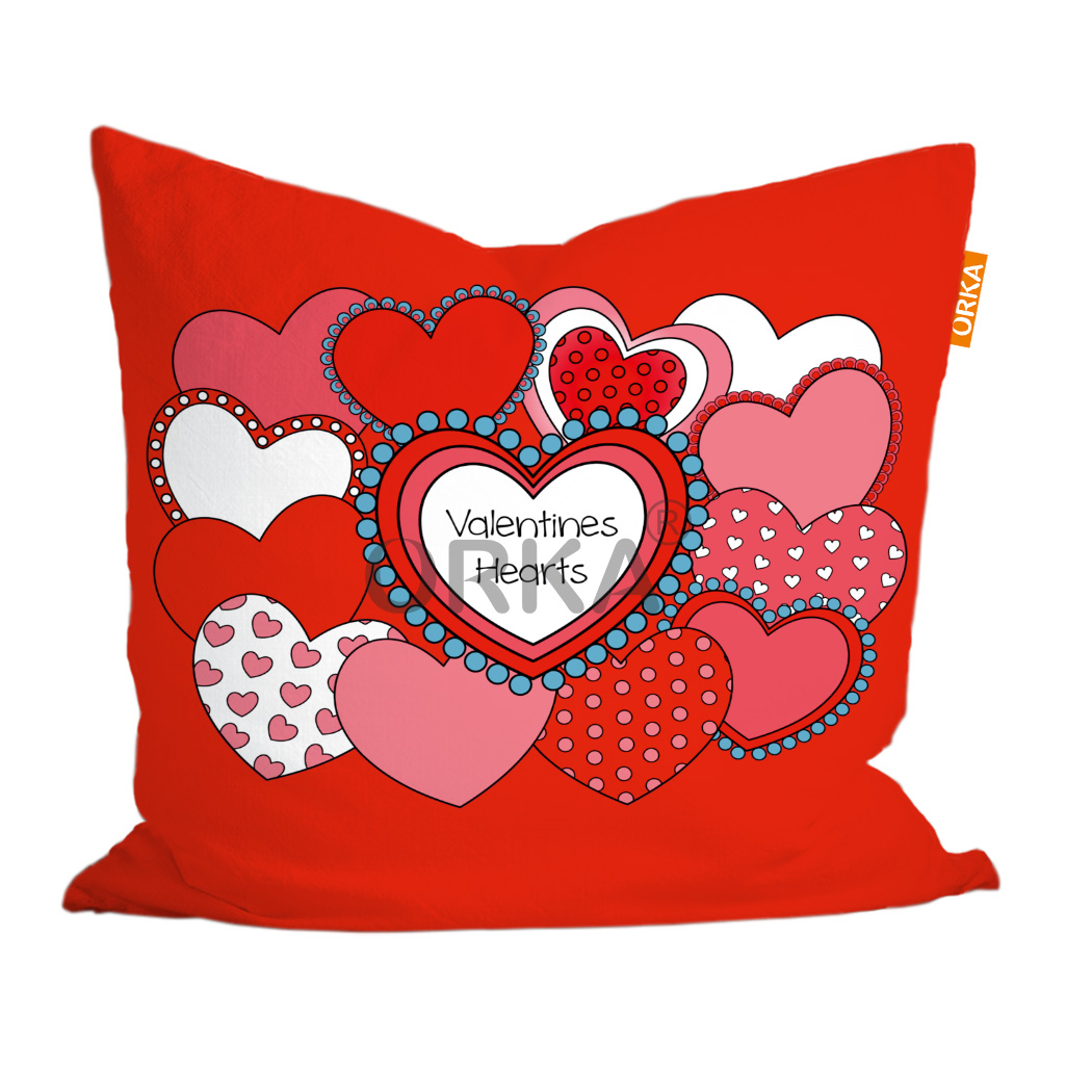 ORKA Valentine Theme Digital Printed Cushion 1  