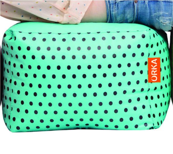 Orka Digital Printed Polka  Dot Bean Bag Cover   