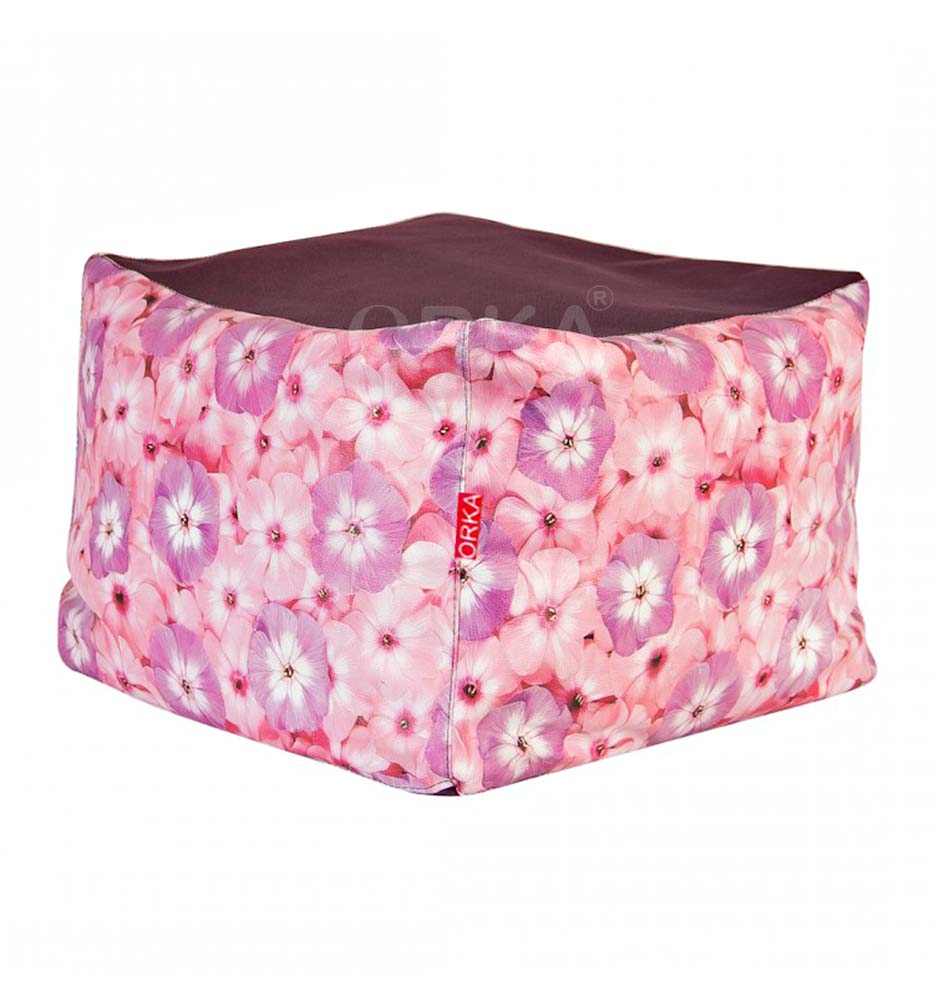 Orka Digital Printed Pink Square Puffy Floral Theme  