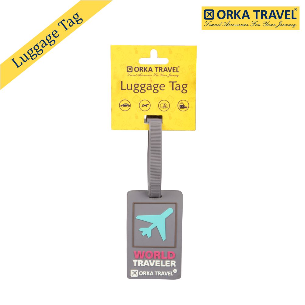 Orka Travel Luggage Tag  World Traveller  