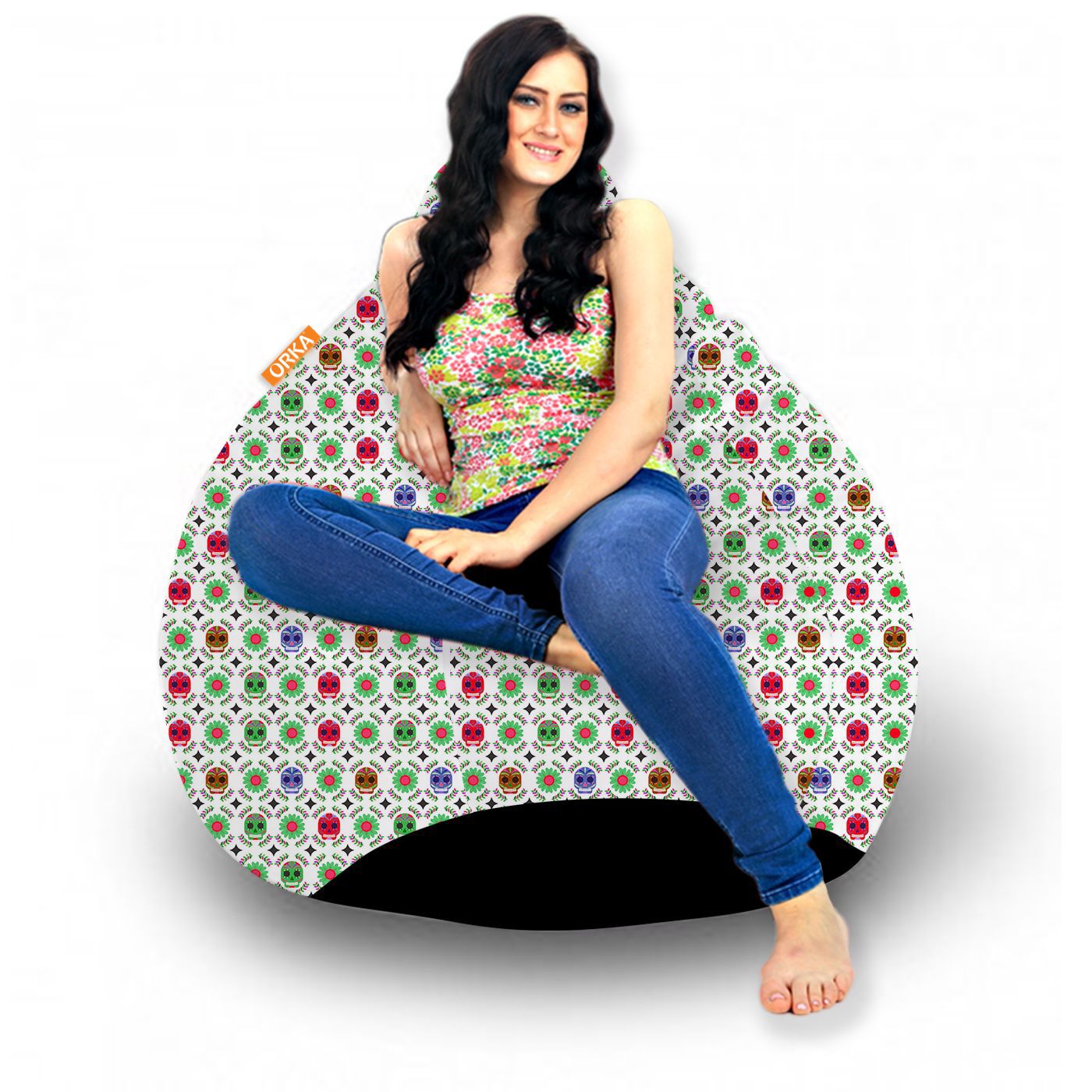 ORKA Digital Printed Design 12 Bean Bag  