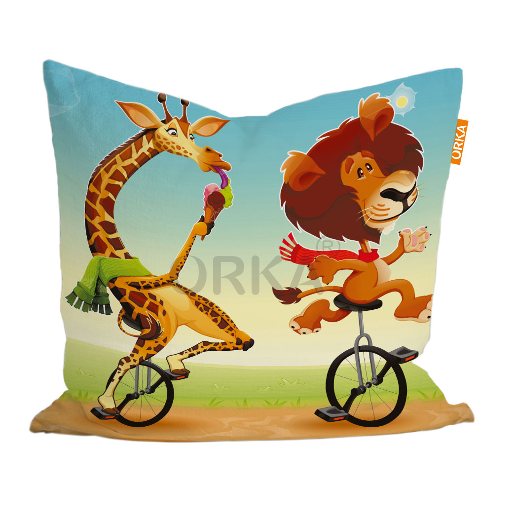 ORKA Digital Printed Wildlife Theme Cushion  17  