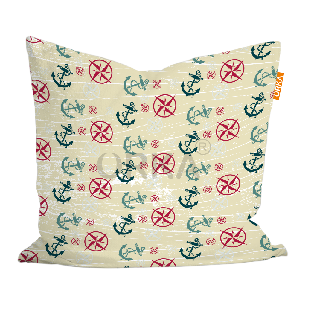ORKA Sailor Theme Digital Printed Cushion 1 14"x14" Cover Only