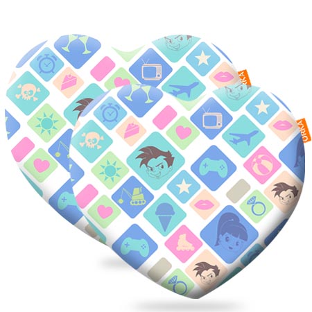 ORKA Valentine Theme Heart Cushions Combo 30 14"x14" Cover Only