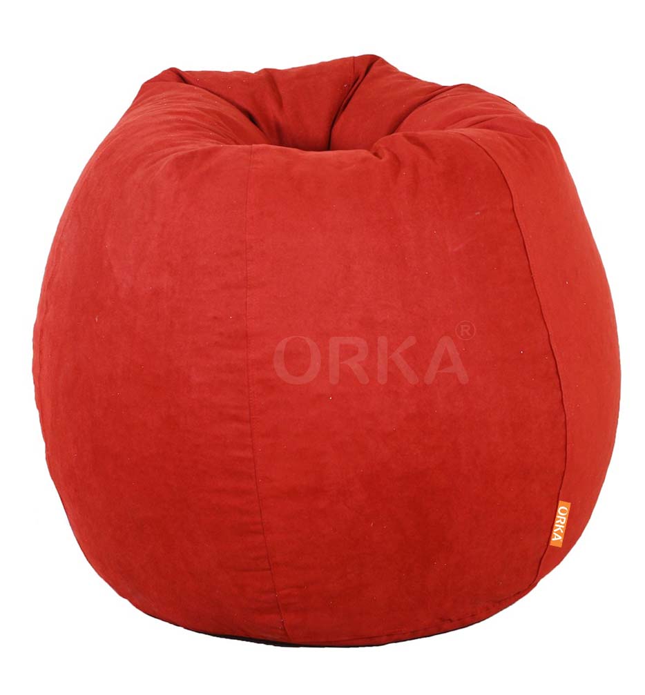 Orka Classic Suede Red Bean Bag  