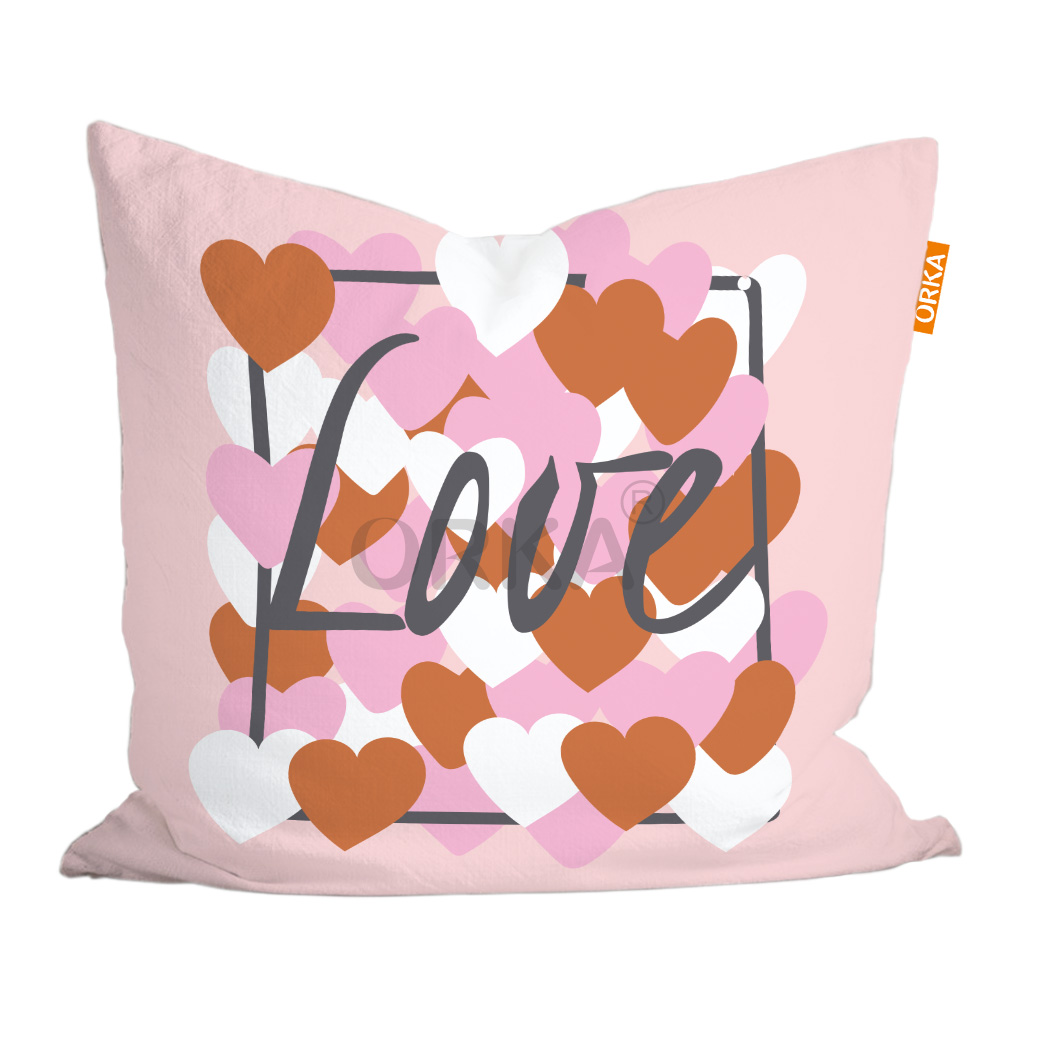 ORKA Valentine Theme Digital Printed Cushion 15 14"x14" Cover Only
