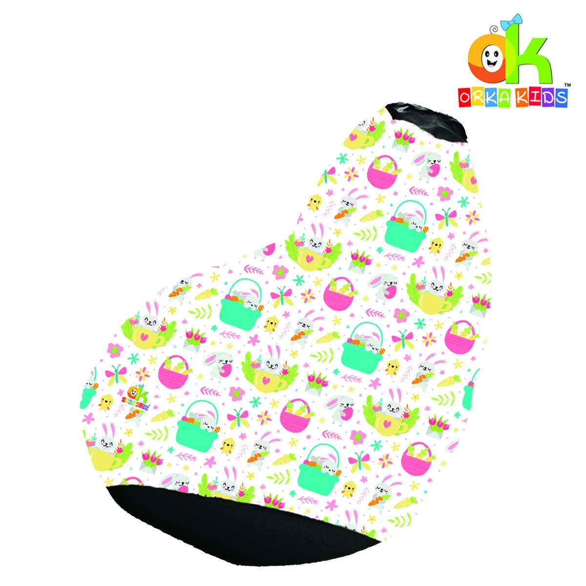 ORKA Kids Digital Printed64 Animated Rabbit Multicolor Bean Bag          