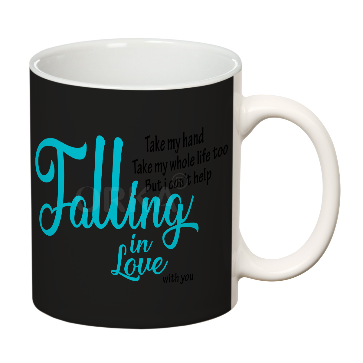 ORKA Coffee Mug Quotes Printed(Falling  In Love) Theme 11 Oz   