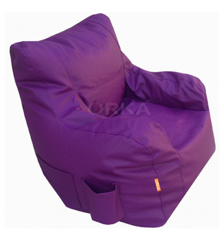 Orka Classic Purple Bean Bag Arm Chair  