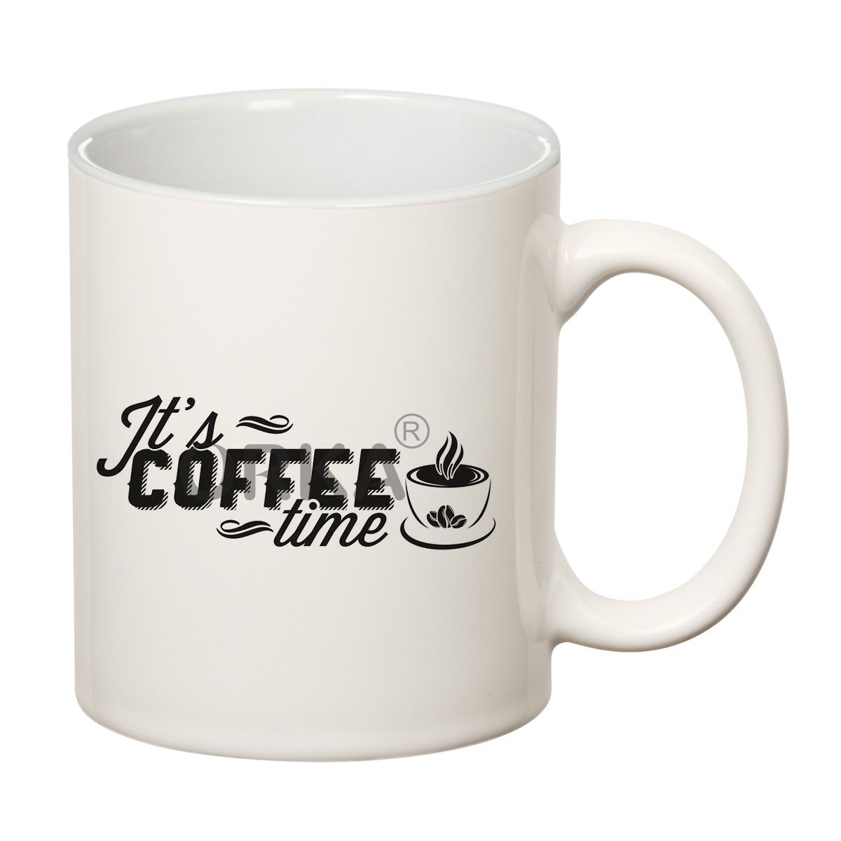 ORKA Coffee Mug Quotes Printed(The Coffee Time) Theme 11 Oz   