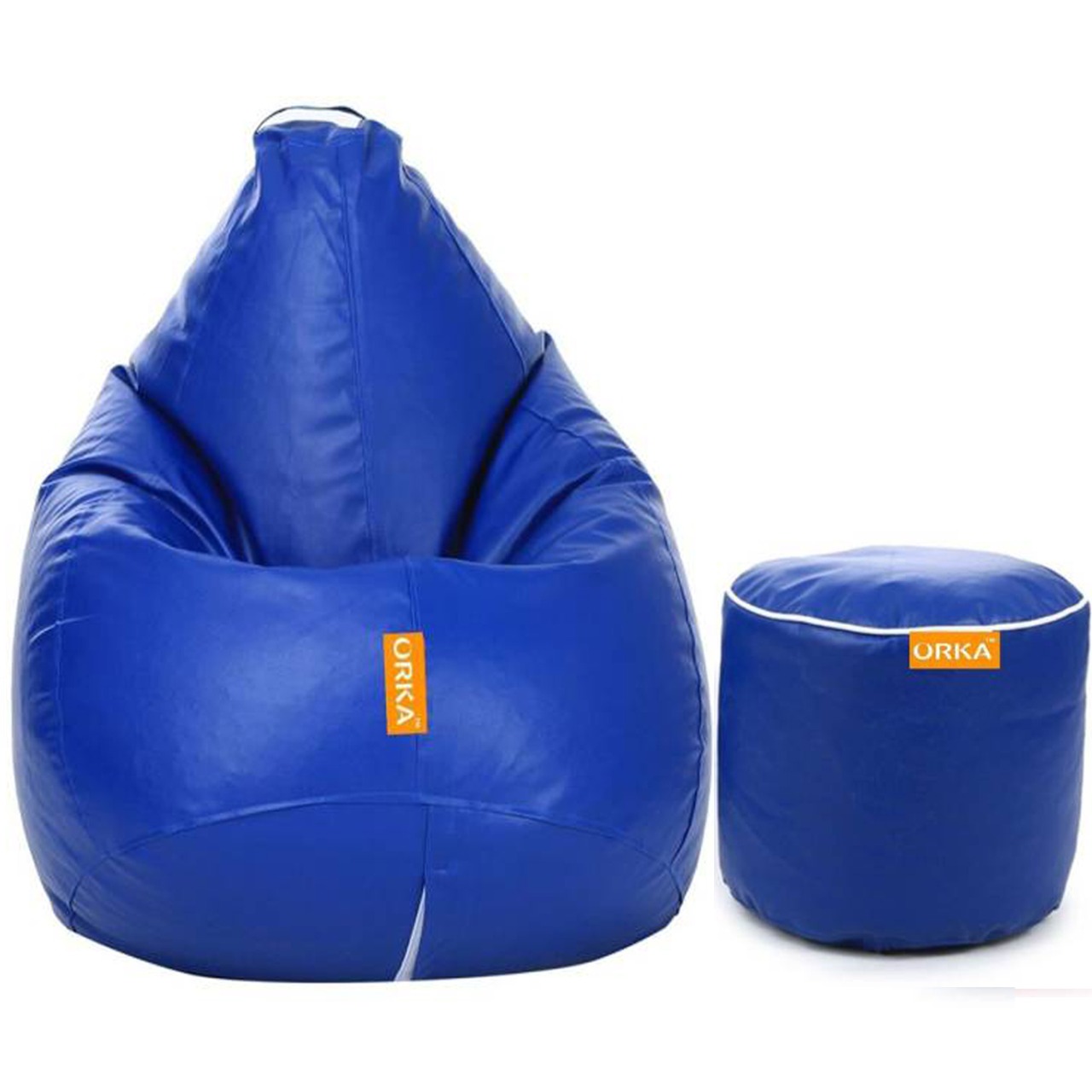 ORKA Classic Blue Bean Bag With Matching Puffy XL Cover Only  
