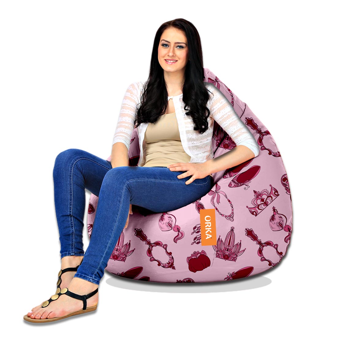 ORKA®Digital Printed Princess Theme Bean Bag   