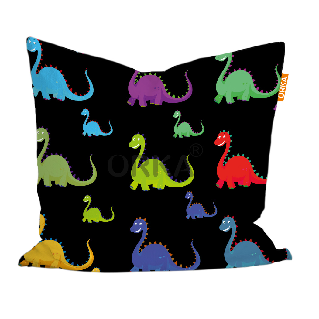 ORKA Kids Digital Printed Cushion Dinosaur Theme 14 X14 Cover Only
