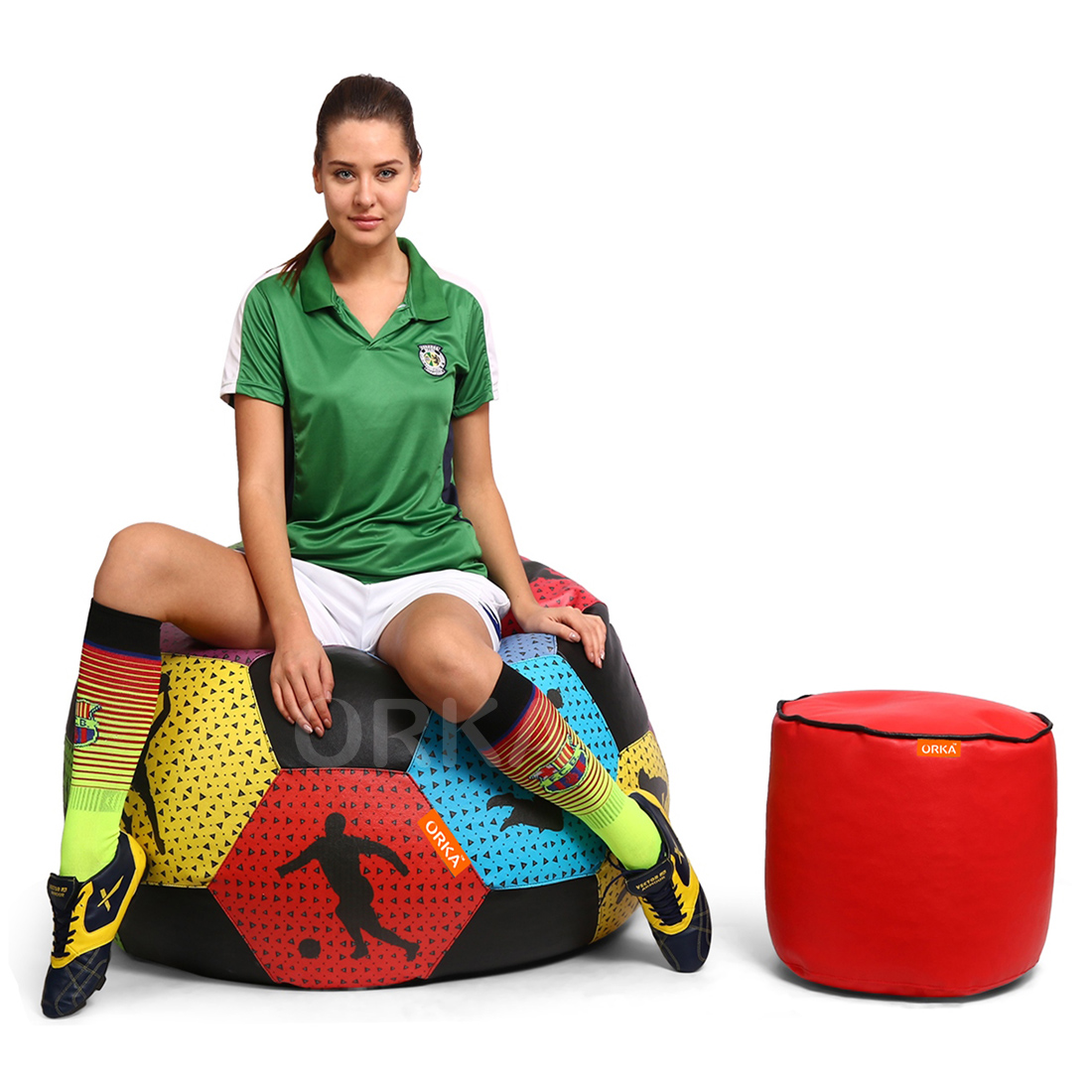 ORKA Digital Printed Sports Bean Bag XXL Cover -  Multicolour  