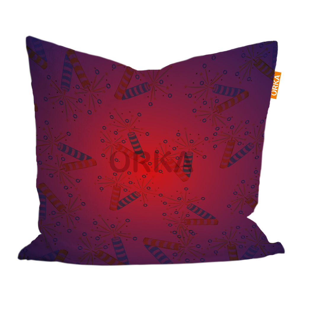 ORKA Digital Printed Diwali Cushion 29  