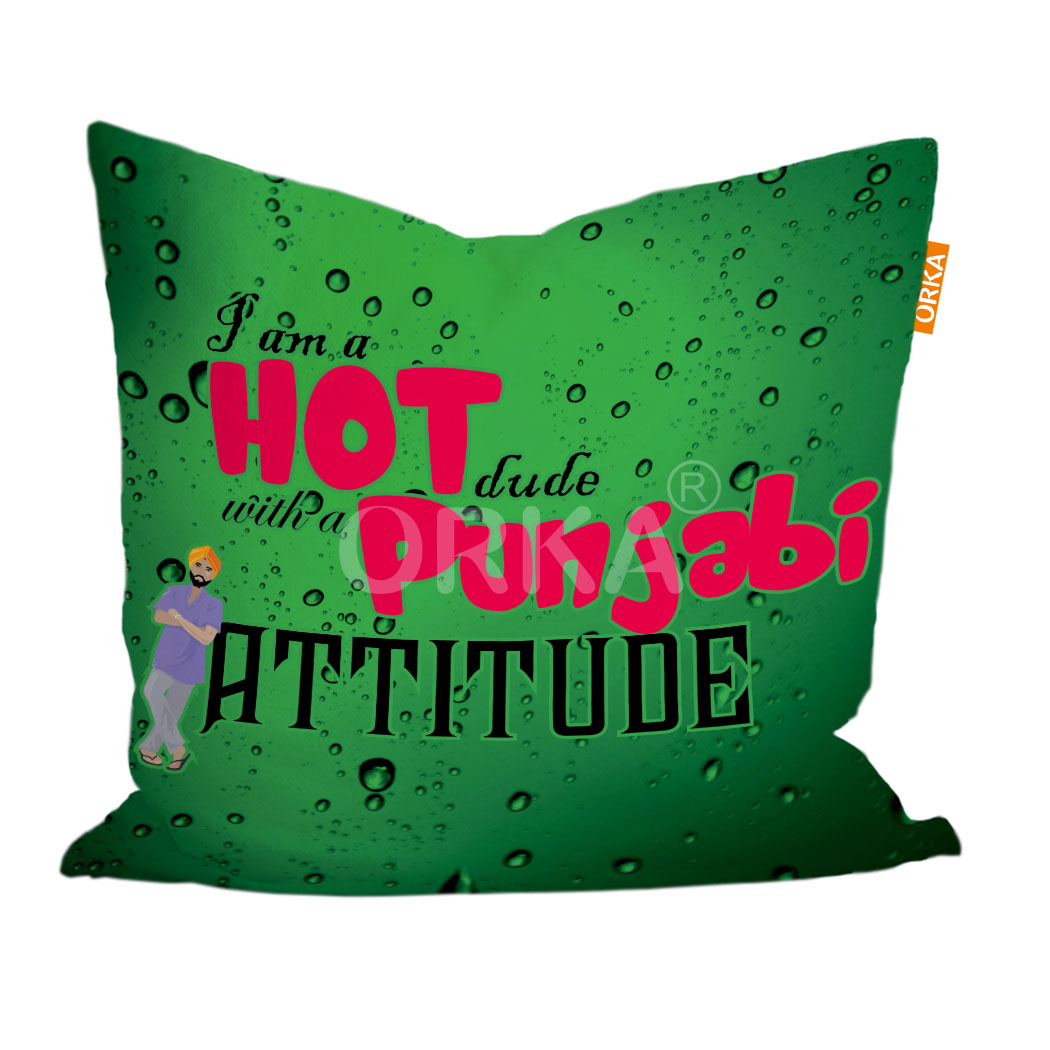 ORKA Punjabi Theme Digital Printed Cushion 34  