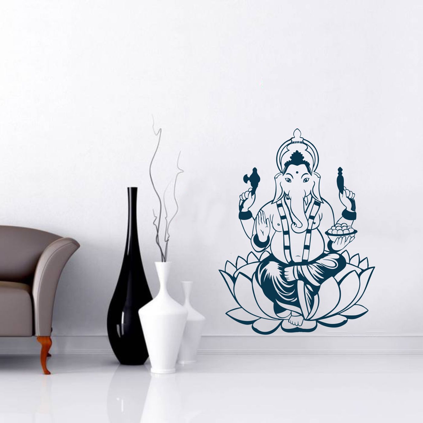 ORKA Lord Ganesha Theme Wall Sticker 10  