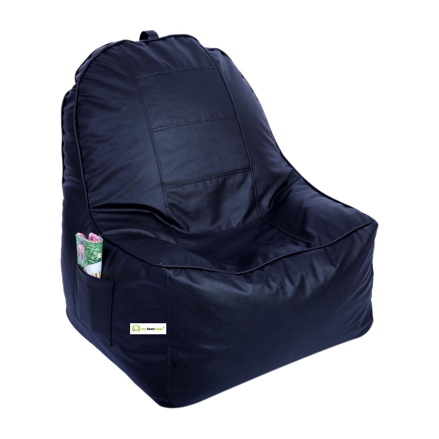 Can Bean Bags Compact Lounger Black   XXXL  Cover Only 