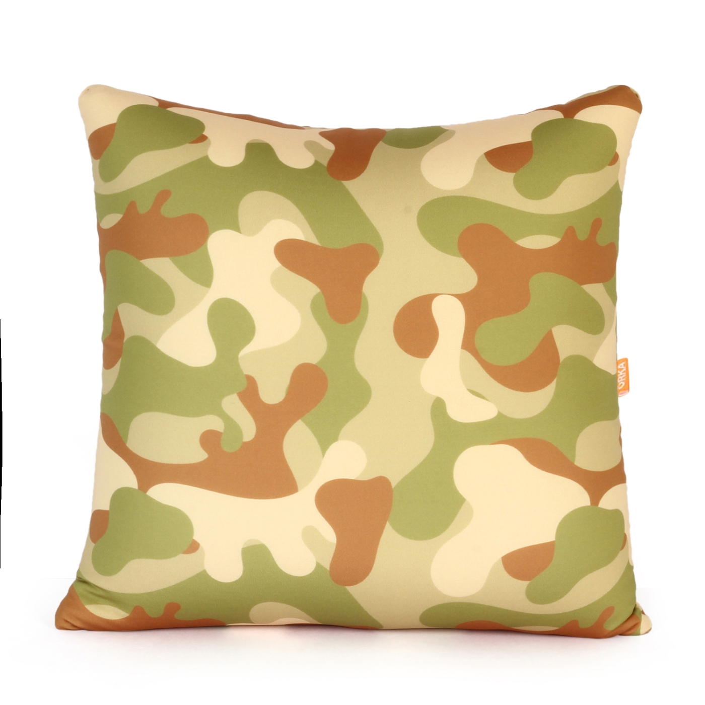 ORKA Army Digital Printed Spandex Filled With Microbeads Square Cushion 14 X 14 Inch   