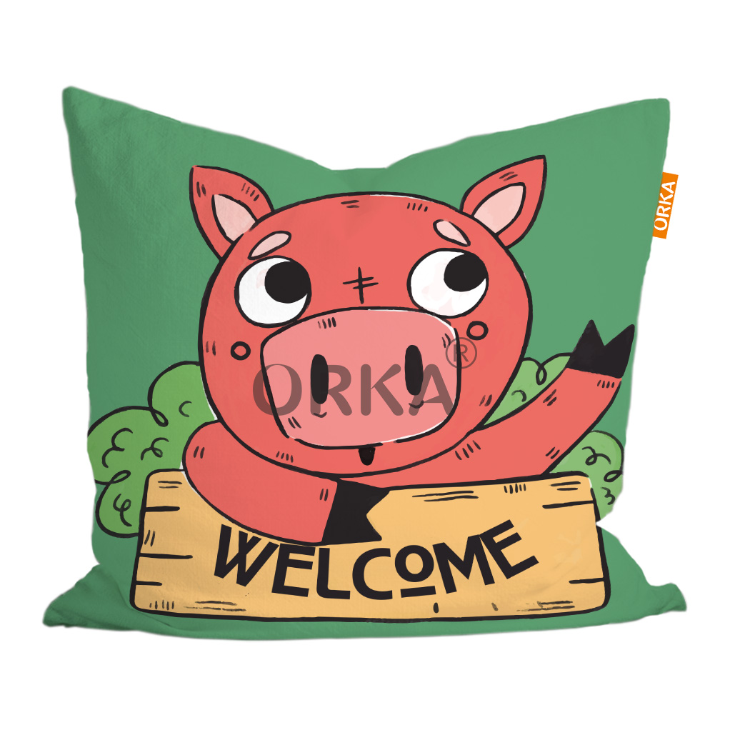 ORKA Kids  Digital Printed Cushion Animal Theme  