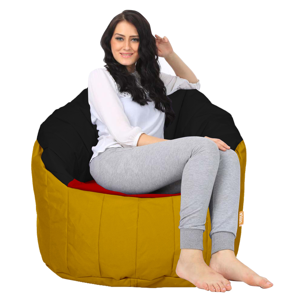 ORKA  Denier Big Boss Chair Black Red And Yellow  