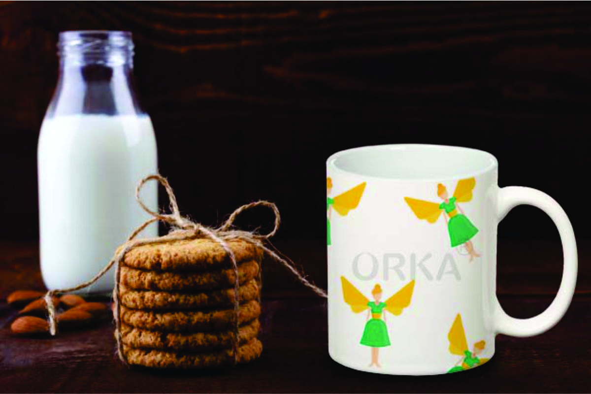 ORKA Coffee Mug  ButterflyTheme  11 Oz   