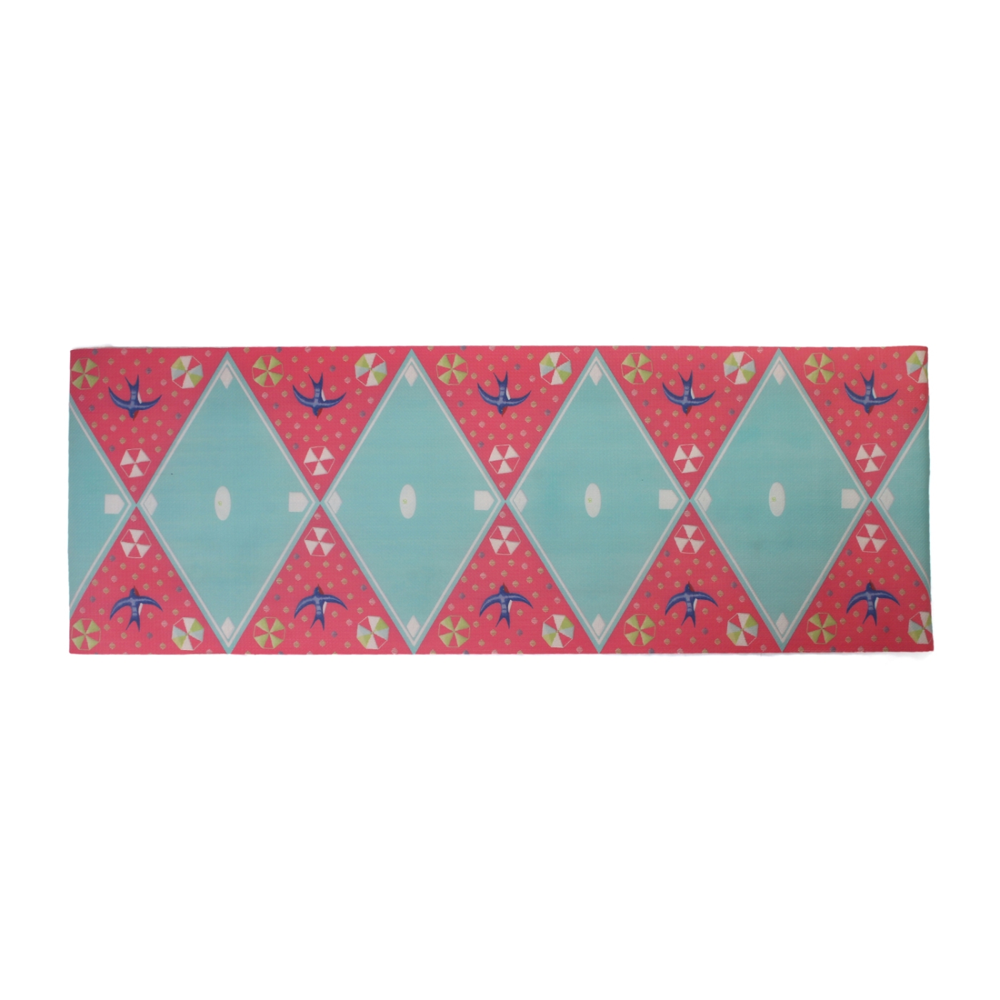 ORKA HOME Printed Yoga Mats 4 Mm - Pink And Blue