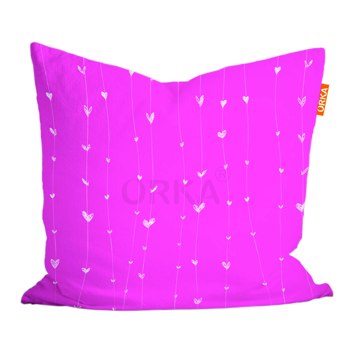 ORKA Valentine Theme Digital Printed Cushion - Pink 14"x14" Cover Only