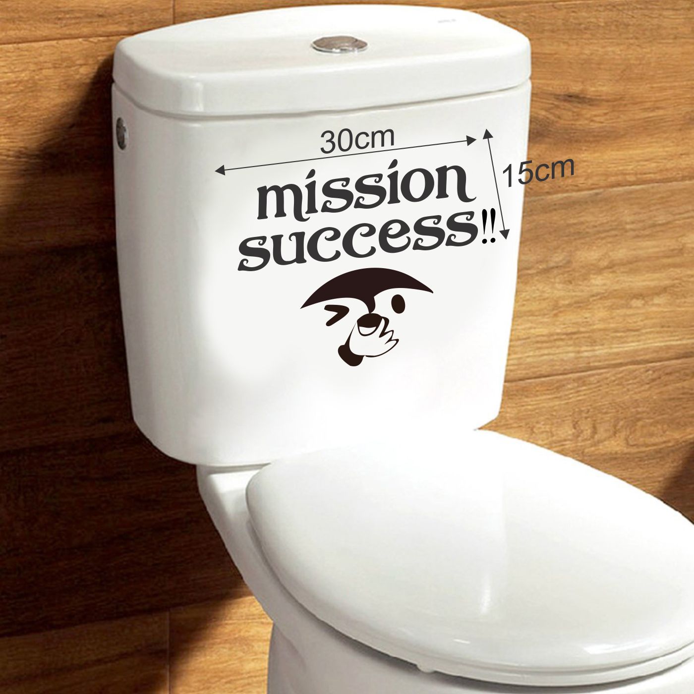ORKA Medium Have Mission Success!! Design Wathroom Sticker  