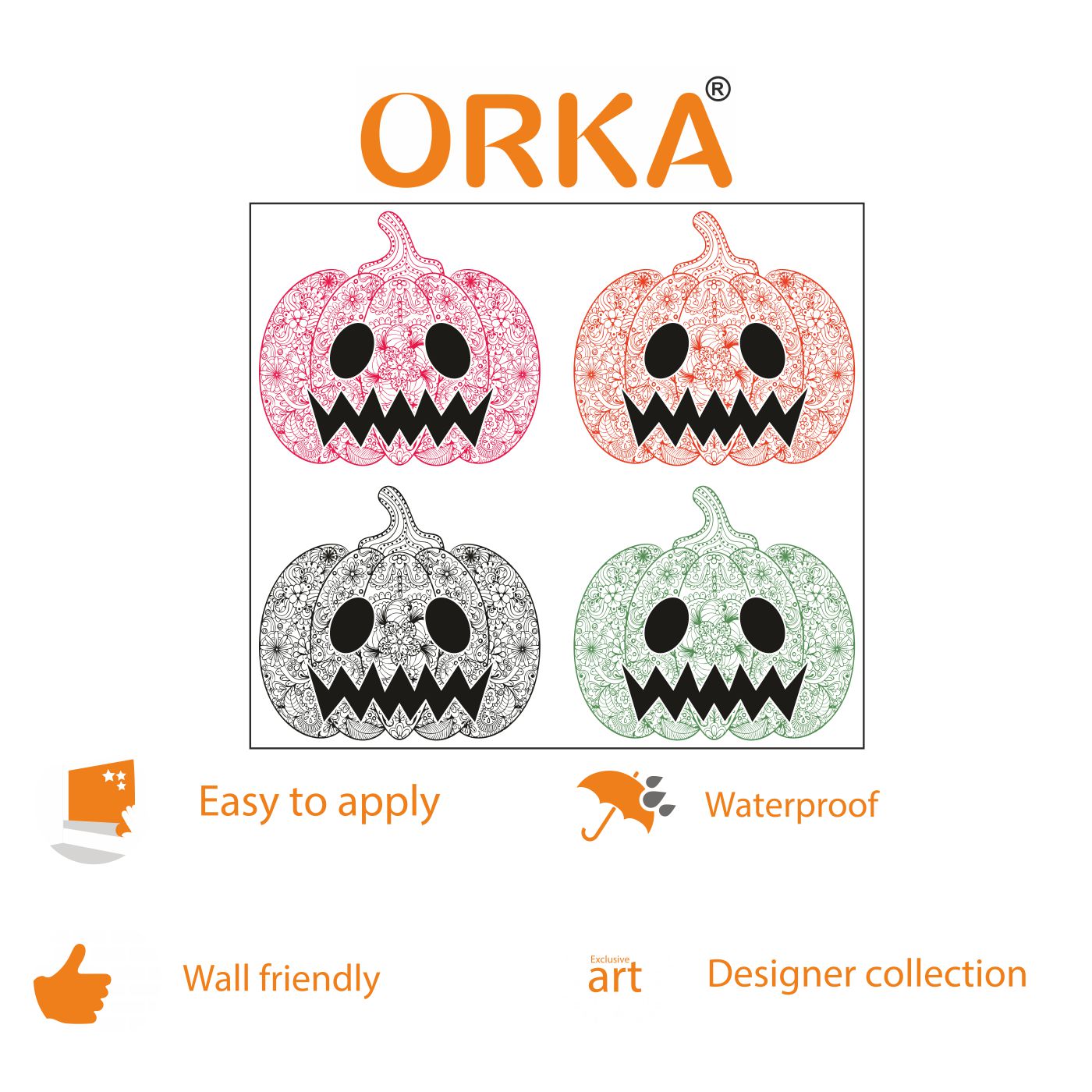 ORKA Halloween Wall Decal Sticker 23  
