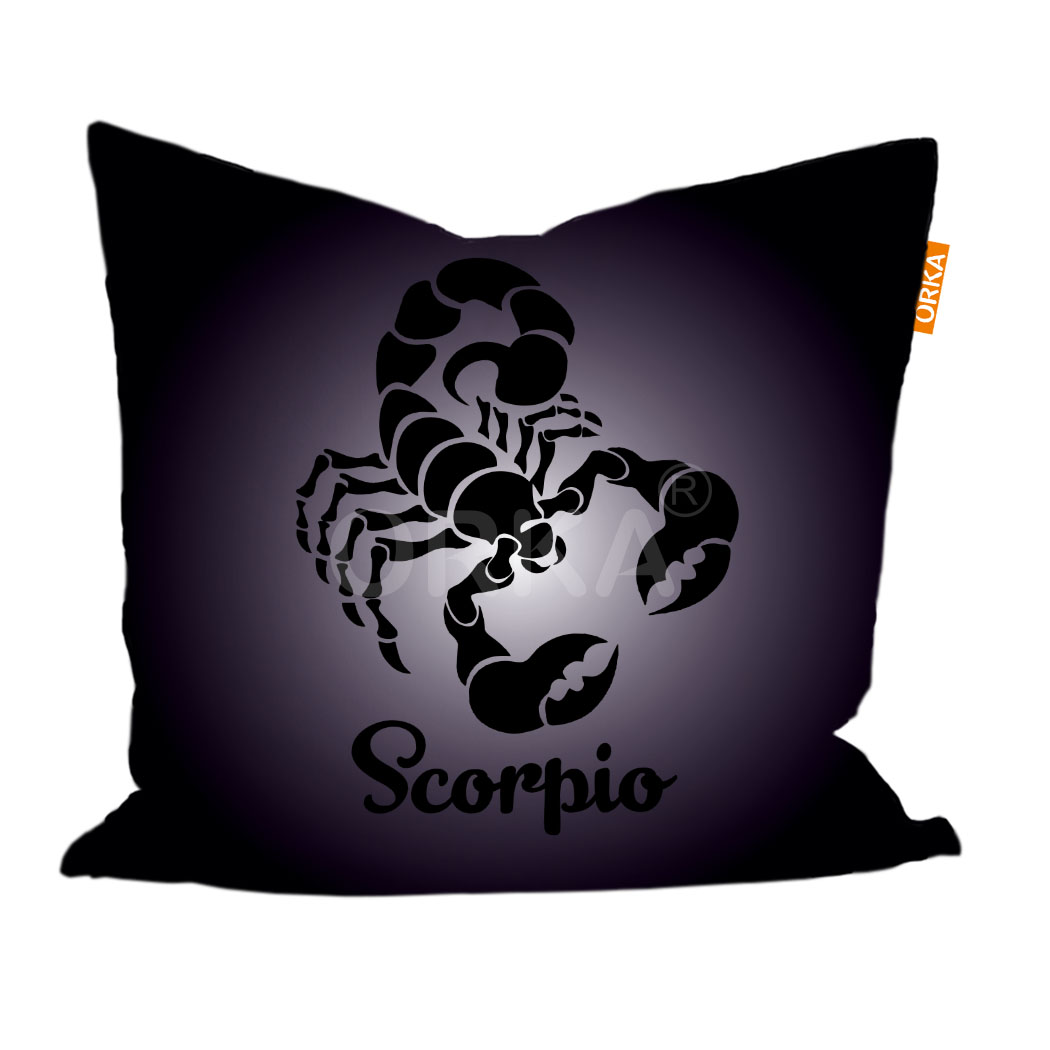 ORKA  Scorpio Sunshine Theme Digital Printed Cushion  