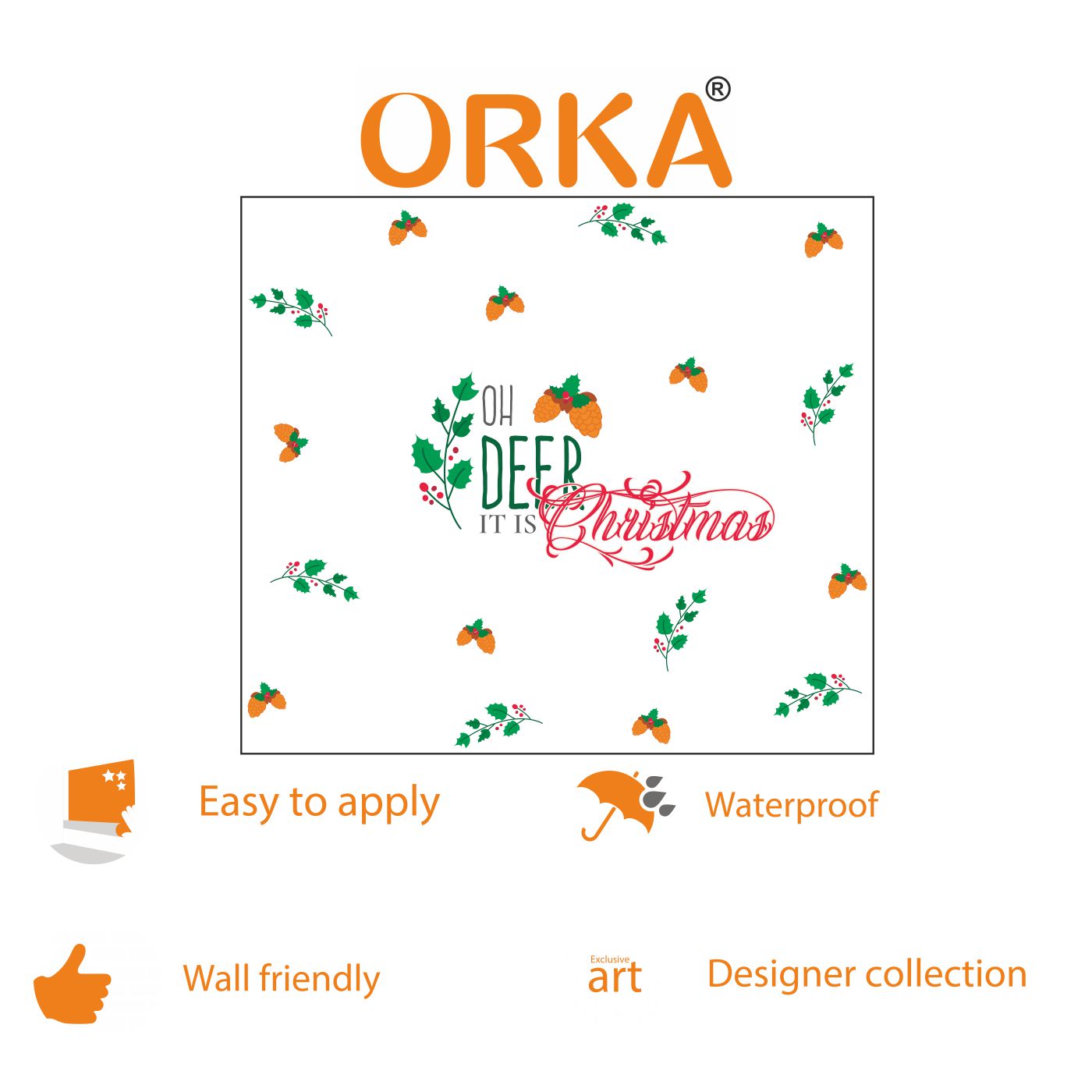 ORKA Christmas Theme Wall Sticker 2  