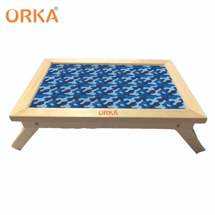ORKA Camouflage  Foldable Multi-Function Portable Laptop Table - Blue  